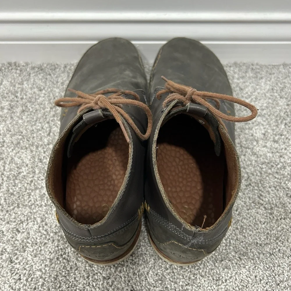 Chaco Mens Thompson Boot Size 12 Gray Leather Chukka Lace Up Lightweight‎ Boots